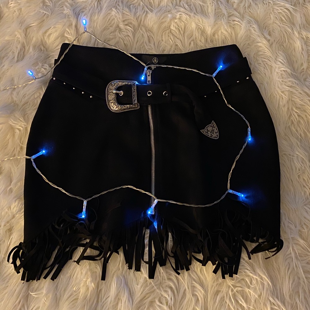 Black Western Skirt from Missguided with Belt!